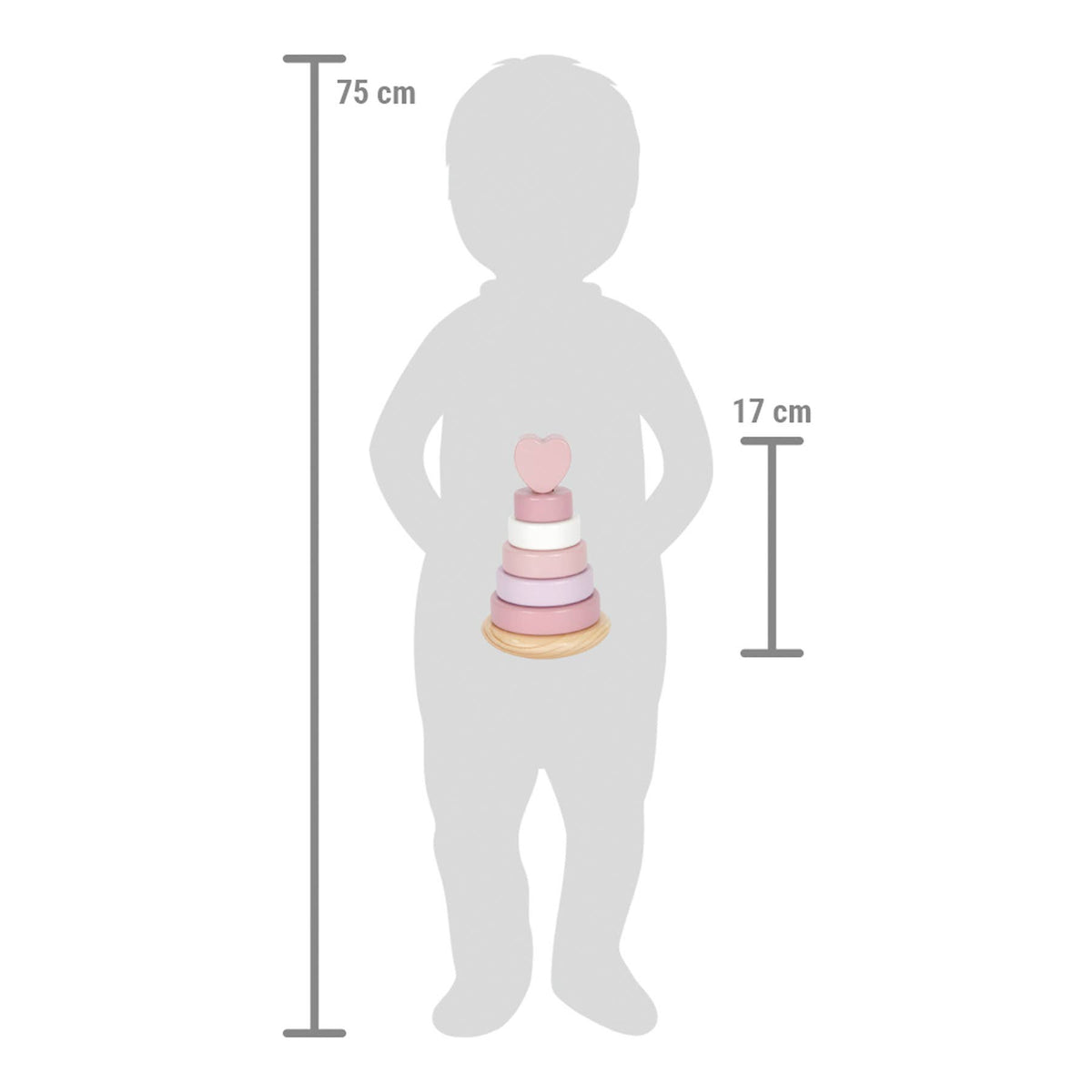 Stapeltorn rosa med hjärta – small foot, bild 5