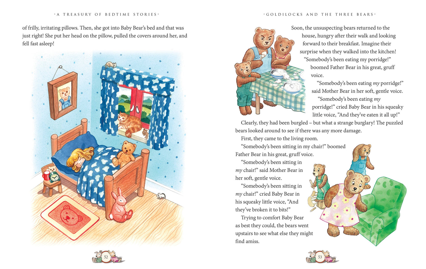 Illustrerad sagobok – A Treasury of Bedtime Stories (klassiska godnattsagor för barn - på engelska))