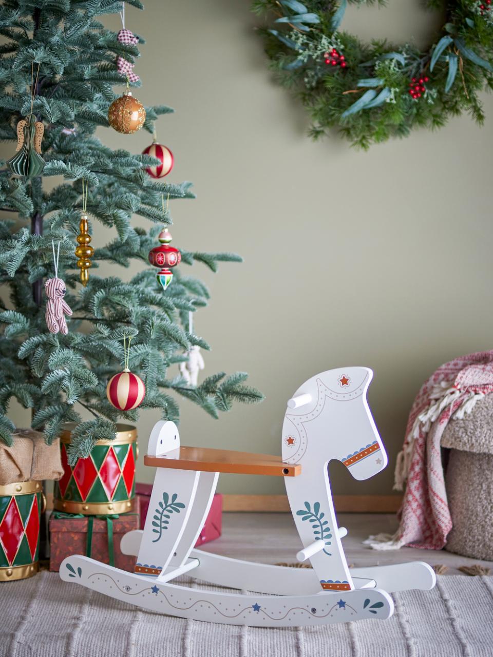 Bloomingville – Gungdjur Häst i Vit MDF | Nordisk Design för Barnrum