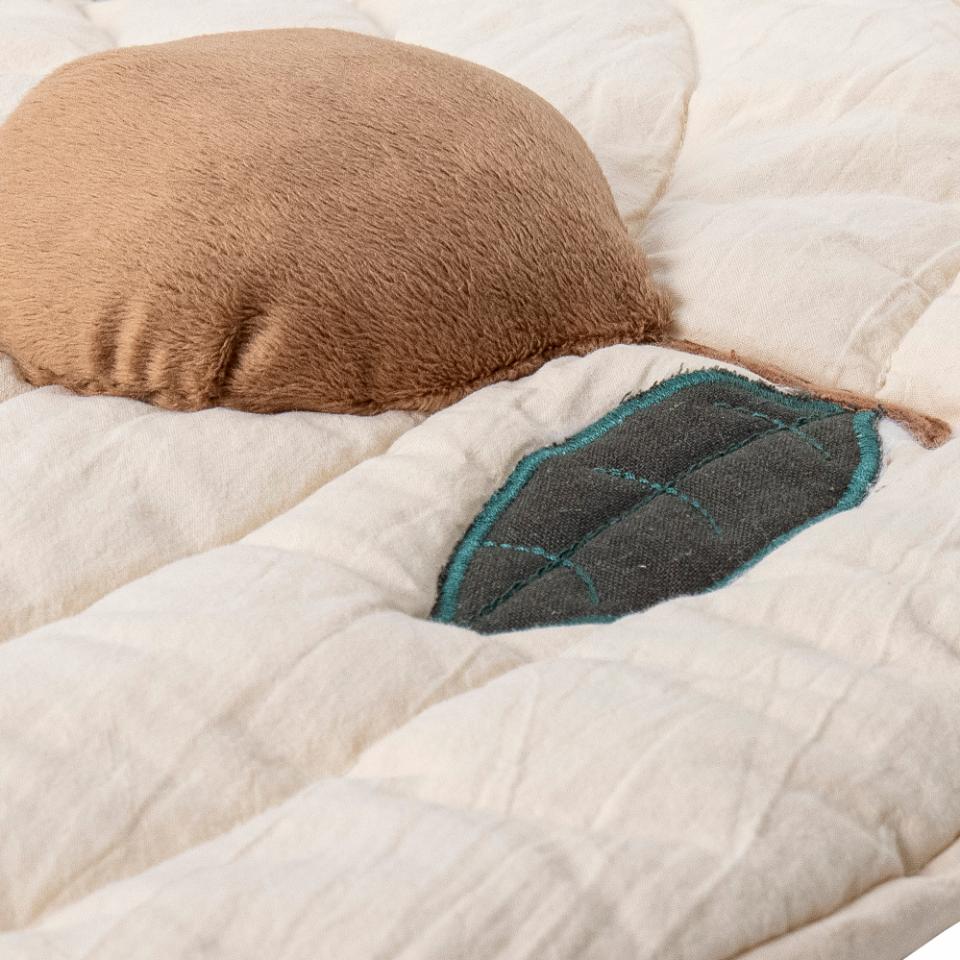 Bloomingville – Lekmatta Agnes White Cotton Ø100 cm | Mjuk & Sensorisk Matta för Barnrum