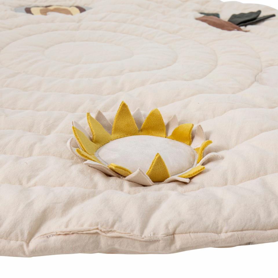 Bloomingville – Lekmatta Agnes White Cotton Ø100 cm | Mjuk & Sensorisk Matta för Barnrum