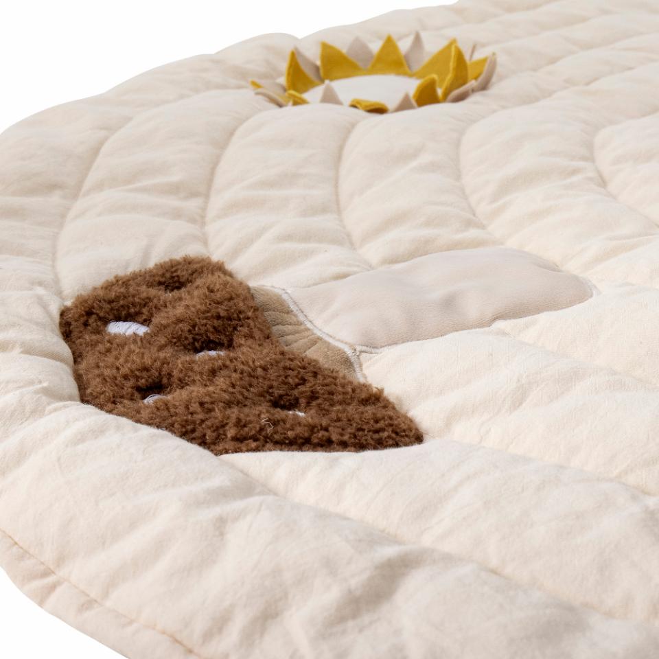 Bloomingville – Lekmatta Agnes White Cotton Ø100 cm | Mjuk & Sensorisk Matta för Barnrum