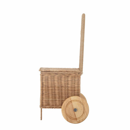 Bloomingville – Gåvagn i Rotting “Penne” | Leksaksvagn med Förvaring