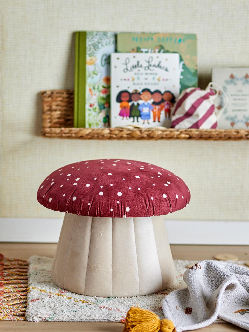 Bloomingville MINI Lue sittpuff – Red – produktbild 5