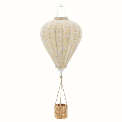 Bloomingville Pomp Mobile, Yellow | Hängande Dekoration i Polyester & Rotting – Ø35 × H85 cm