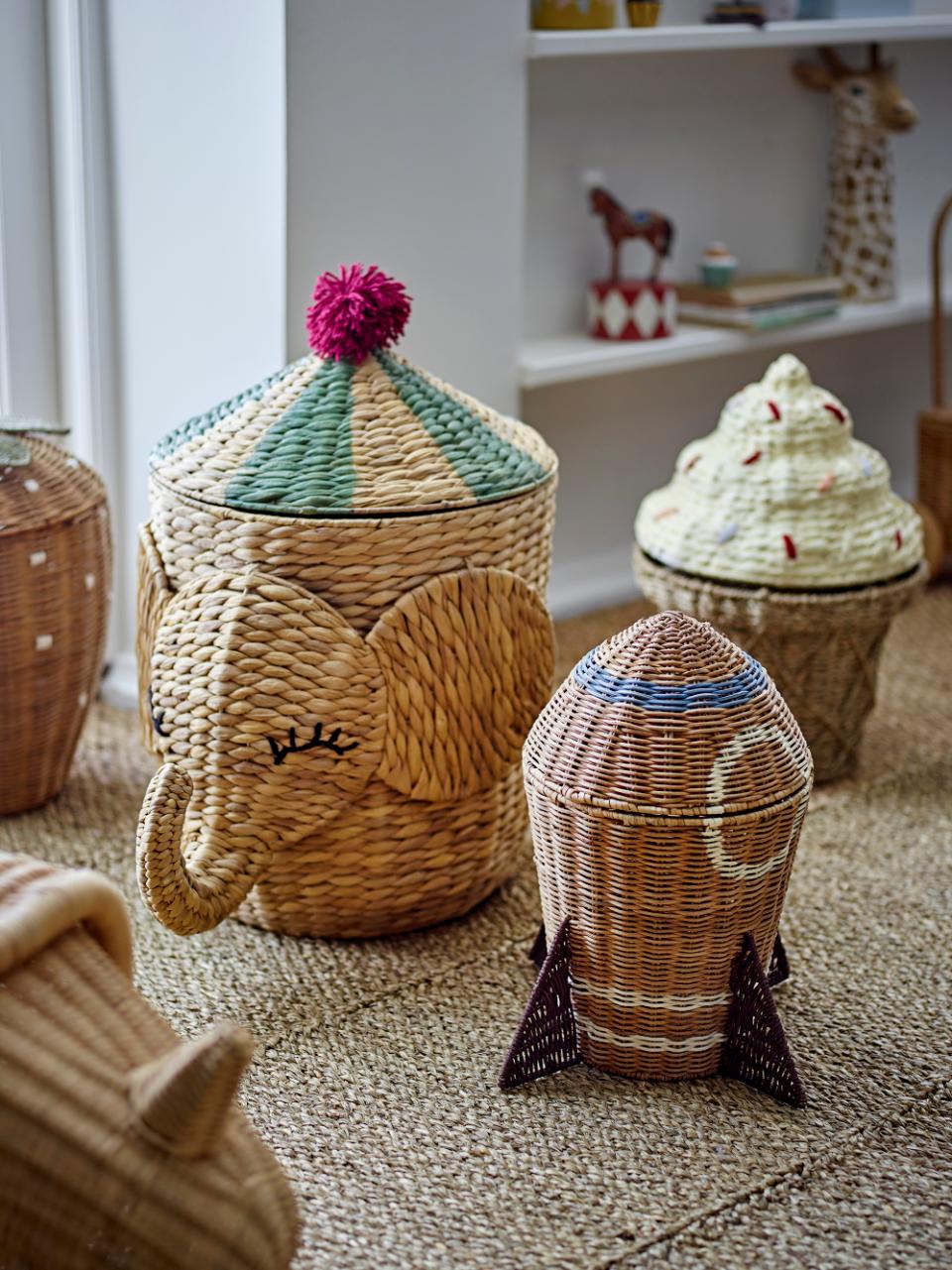 Förvaringskorg Bobo med lock | Bloomingville MINI – produktbild 6