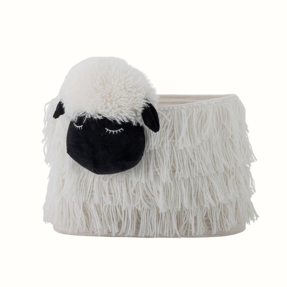 Förvaringskorg Barn Bloomingville Dolly – Vit Mjuk Korg i Polyester 40×30 cm