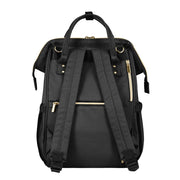 Kikkaboo Siena skötväska ryggsäck – Black & Gold – produktbild 3