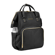 Kikkaboo Siena skötväska ryggsäck – Black & Gold – produktbild 4