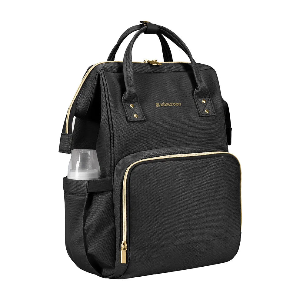 Kikkaboo Siena skötväska ryggsäck – Black & Gold – produktbild 4