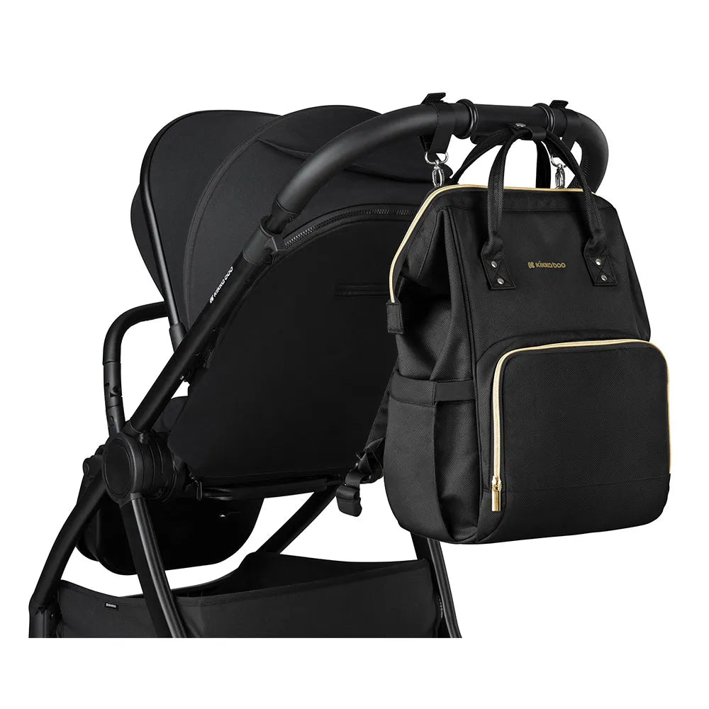 Kikkaboo Siena skötväska ryggsäck – Black & Gold – produktbild 2