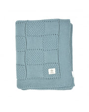 Babyfilt Bara Blue i ekologisk bomull – BaraBaby – detaljbild 3