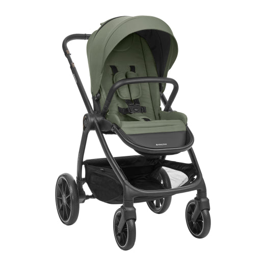 Barnvagnspaket 3-i-1 med Babyskydd i-Size – Modena av Kikka Boo | Liggdel + Sittdel | Beige / Svart / Army Green / Mörkgrå