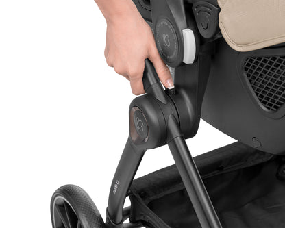 Barnvagnspaket 3-i-1 med Babyskydd i-Size – Modena av Kikka Boo | Liggdel + Sittdel | Beige / Svart / Army Green / Mörkgrå