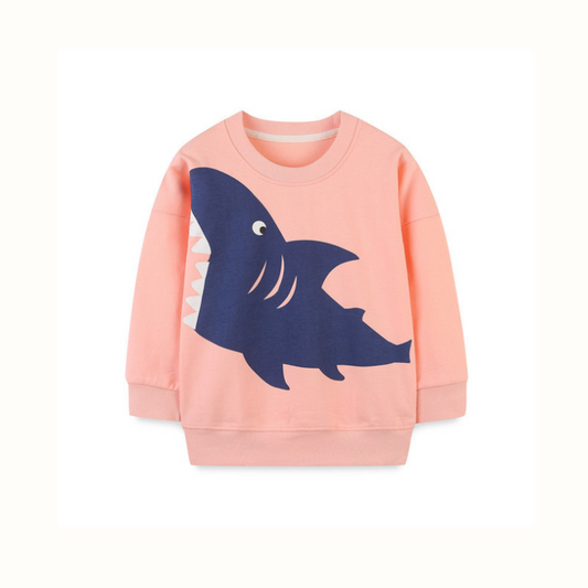 Cute Baby &amp; Toddler Shark Shirt - Summery thin long sleeve cotton shirt