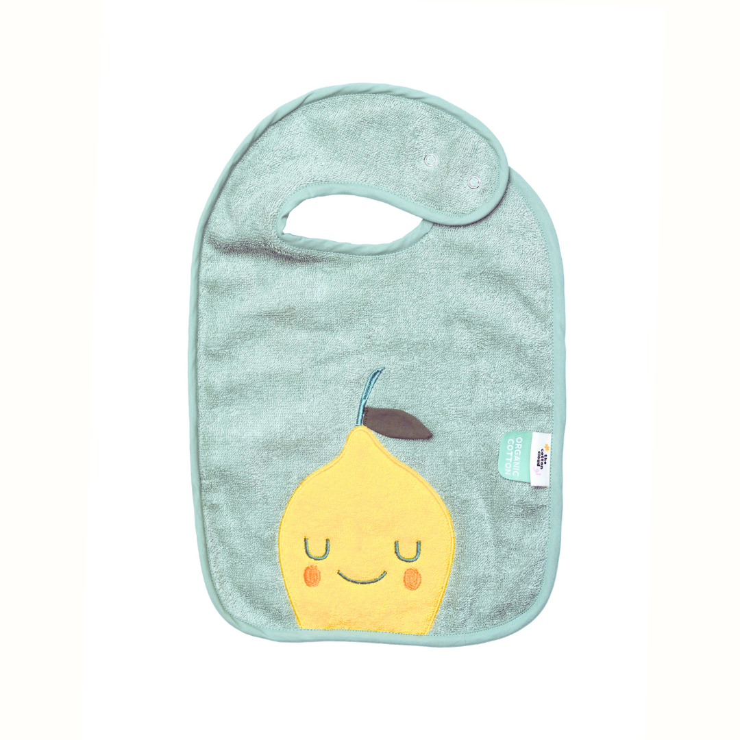 Babyhaklapp Lola Lemon i frotté – the cotton cloud