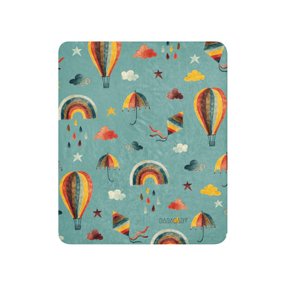 Barababy's Spring Collection -Mysig Sherpa Babyfilt My Colourful Skies